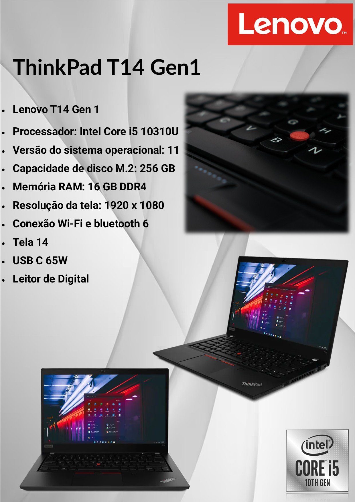 Notebook Lenovo ThinkPad T14 Gen1 - Imagem 5